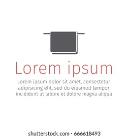 Towel. Vector icon for web graphic.