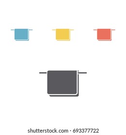 Towel. Vector icon for web graphic.