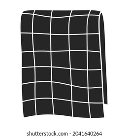 Towel vector icon.Black vector icon isolated on white background towel.