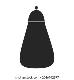 Icono del vector de toalla.Icono del vector negro aislado en toalla de fondo blanca.