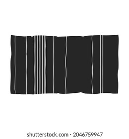 Towel vector icon.Black vector icon isolated on white background towel.