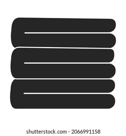 Towel vector icon.Black vector icon isolated on white background towel.
