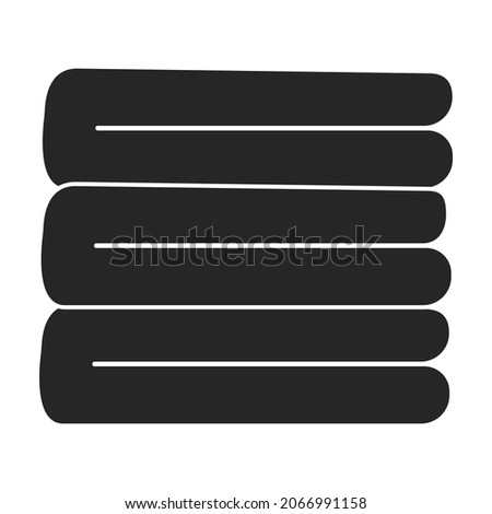 Towel vector icon.Black vector icon isolated on white background towel.