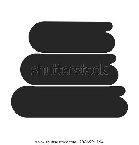 Towel vector icon.Black vector icon isolated on white background towel.