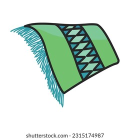 Towel vector icon.Color vector icon isolated on white background towel.