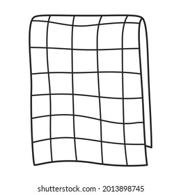 Towel vector icon.Outline vector icon isolated on white background towel.