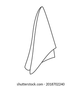 Towel vector icon.Outline vector icon isolated on white background towel.