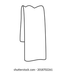Towel vector icon.Outline vector icon isolated on white background towel.