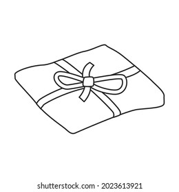 Towel vector icon.Outline vector icon isolated on white background towel.