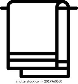 towel vector illustration isolated on a transparent background . Strok vector icons for concept or web graphics.