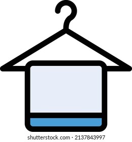 towel vector illustration isolated on a transparent background. storke vector icons for concept or web graphics.