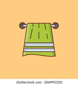 towel Vector illustration on a transparent background. Premium quality symbols. Vector Line Flat color  icon for concept and graphic design.