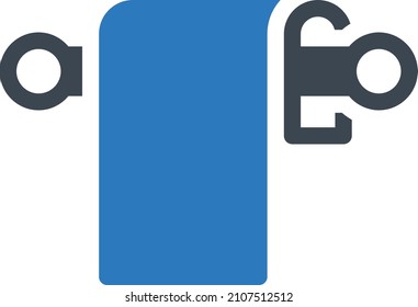 Towel Vector illustration on a transparent background.Premium quality symmbols.Glyphs vector icon for concept and graphic design. 