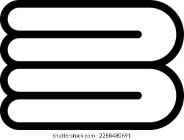 ilustración de toalla vectorial en un fondo transparente. Símbolos de calidad superior. Iconos vectoriales de línea delgada para el diseño de conceptos y gráficos. 
