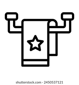 Handtuch Vektorgrafik Line Icon Design