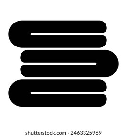 Towel Vector Line icon Design