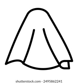 Towel Vector Line Icon Design