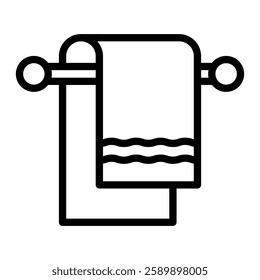 Towel Vector Line Icon Design For Personal And Commercial Use