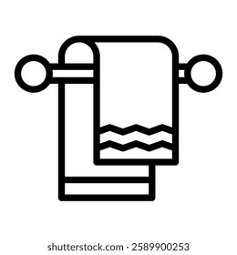 Towel Vector Line Icon Design For Personal And Commercial Use