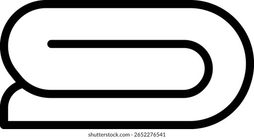 Design de ícone de linha de vetor de toalha