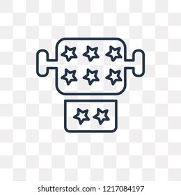 Towel vector outline icon isolated on transparent background, high quality linear Towel transparency concept can be used web and mobile
