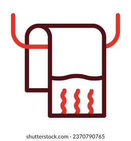 Towel Vector Thick Line Two Color Icons For Personal And Commercial Use.
