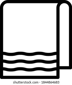 towel vector thin line icon 