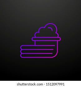 Towels and bucket nolan icon. Elements of cleaning set. Simple icon for websites, web design, mobile app, info graphics