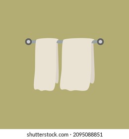Towels Cartoon Flat Vector Illustration