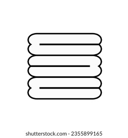 Towels icon design vector template. Thin line vector illustration isolated on white background.