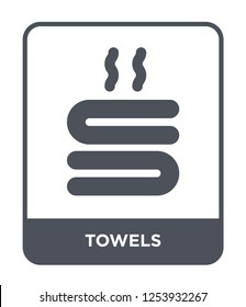 towels icon vector on white background, towels trendy filled icons from Hotel and restaurant collection, towels simple element illustration