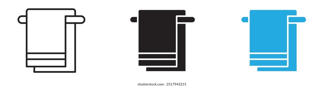 Ilustración de conjunto de Vector de icono de toallas
