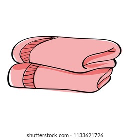 towels isolated on white background. Vector Illustration.

 