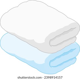 The towels isolated on white background