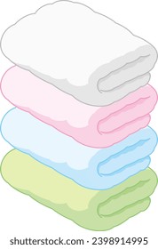 The towels isolated on white background