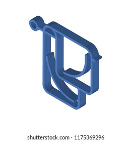 Towels isometric left top view 3D icon