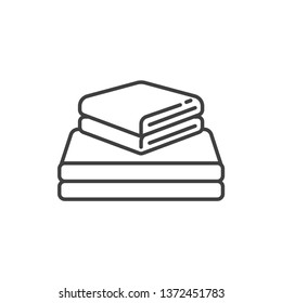 Towels line icon.