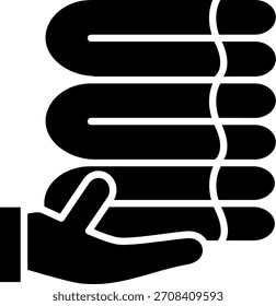 Handtücher Linie Vektor Symbol Design