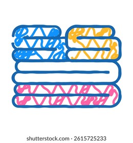 towels set doodle icon sketch vector. towels set sign. isolated symbol illustration