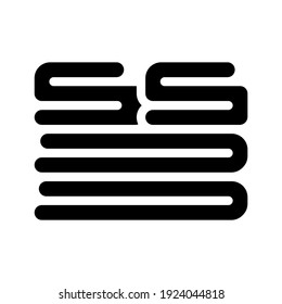 towels set glyph icon vector. towels set sign. isolated contour symbol black illustration