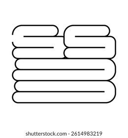 towels set line icon vector. towels set sign. isolated contour symbol black illustration