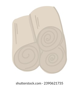 Towels are soft fluffy, for the spa.The only vector illustration for a spa salon.