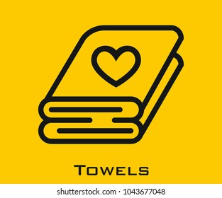 Towels vector icon