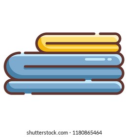 A towels vector illustration in line color design