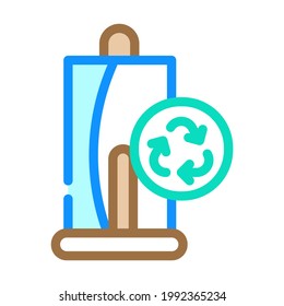 towels zero waste color icon vector. towels zero waste sign. isolated symbol illustration