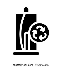 towels zero waste glyph icon vector. towels zero waste sign. isolated contour symbol black illustration