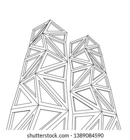 
tower, abstract architecture, 3d illustration