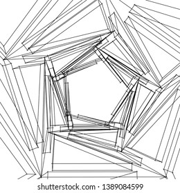
tower, abstract architecture, 3d illustration