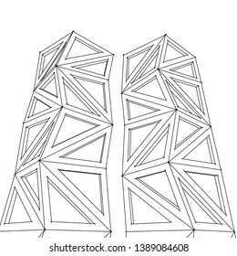
tower, abstract architecture, 3d illustration