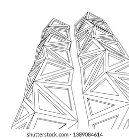 
tower, abstract architecture, 3d illustration